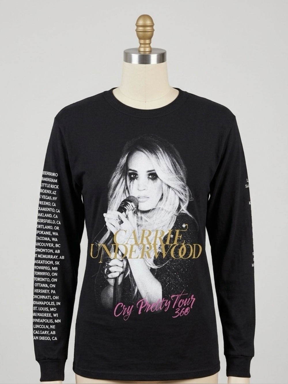 Carrie Underwood Cry Pretty Tour 360 Long Sleeve Concert Tee Size Small